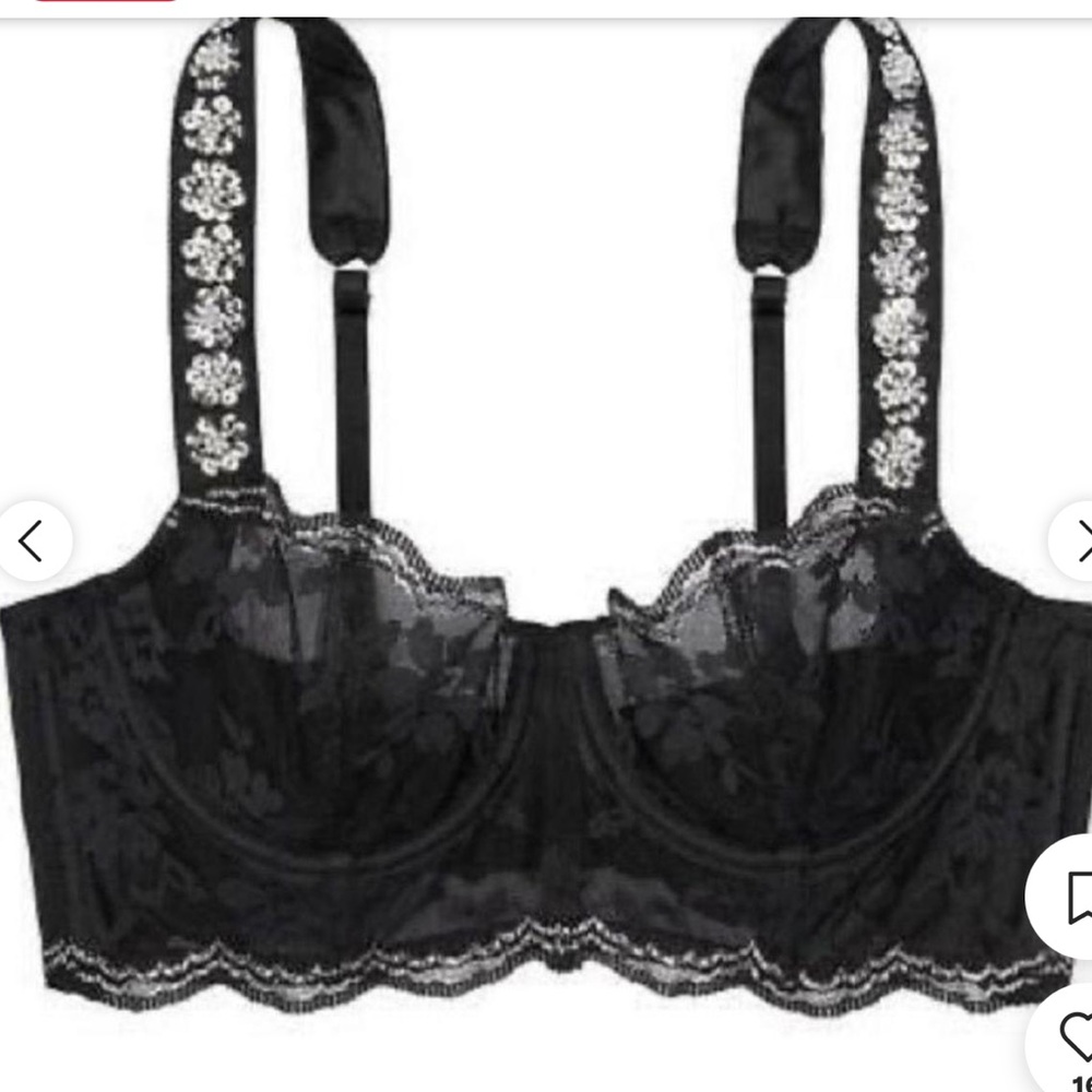 Victoria’s Secret Lace Embellished Lace sequin Bra size 32 B